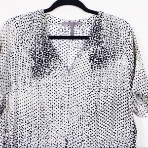 Halston Heritage Silk Polka Dot Shift Dress